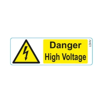 Cobra SL/DHV/7525/25 Cobra Cable Warning Labels - Danger High Voltage 75x25 mm - 25 Per Roll