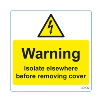 Cobra SL/IBO/7525/25 Isolate Before Open 75x25mm Warning Label - 25 Per Roll