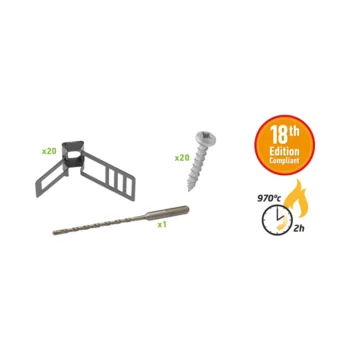 D-Line EVFIX10B D-Line Safe-D EV Cable Fixing Pack - 20x 10-17mm Clips