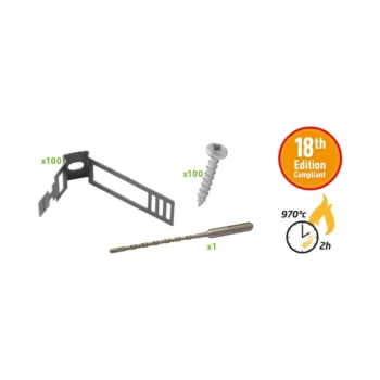 D-Line EVFIX16B/KIT D-Line Safe-D EV Cable Fixing Pack - 100x 16-21mm Clips