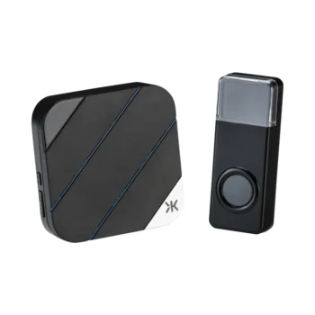 Knightsbridge DC012 Knightsbridge Wireless Plug in Door Chime - Black