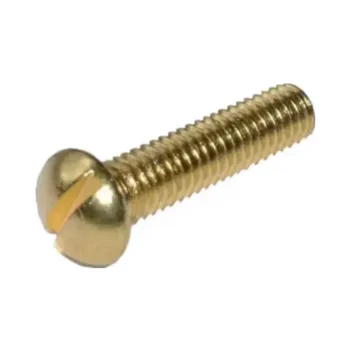 2BA X 1/2'' Brass Round Head Machine Screw - Pack of 100