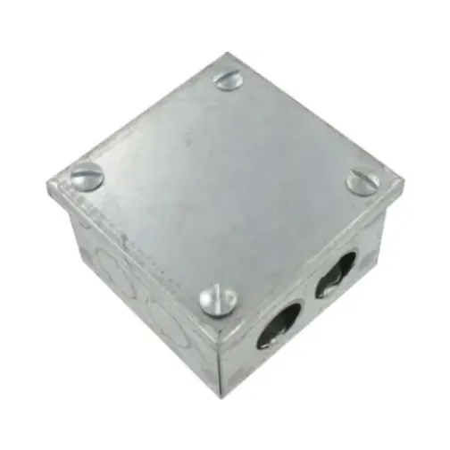 Pre-Galvanised Adaptable Box with Knock-Outs 12" X 12" X 4" (300X300X100mm) 1 Pre-Galvanised Adaptable Box with Knock-Outs 12" X 12" X 4" (300X300X100mm)