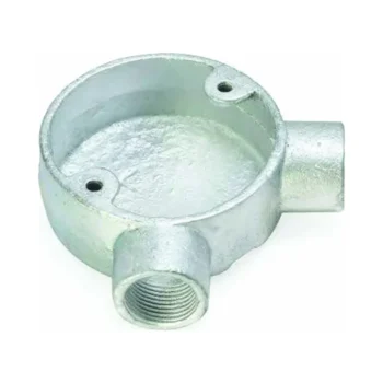 Deligo ANG20 20mm Galvanised Malleable Angle Steel Conduit Box