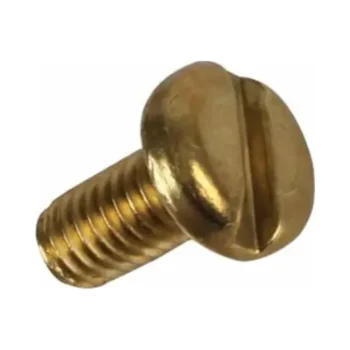 M4 x 12mm Brass Slotted Pan Head Machine Screw - Pack of 100