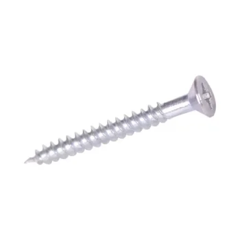 Pozi Countersunk Thwinthread Woodscrew BZP 8 X 1''