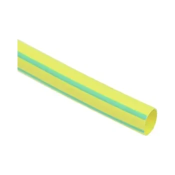 PVC Sleeving 5mm Green & Yellow - Length Cut per 1 Meter
