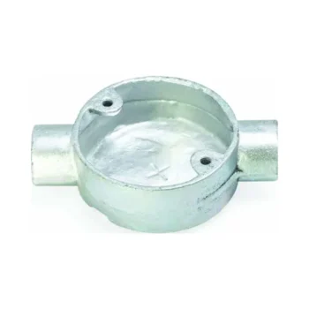 Deligo THR20 20mm Galvanised Malleable Through Steel Conduit Box