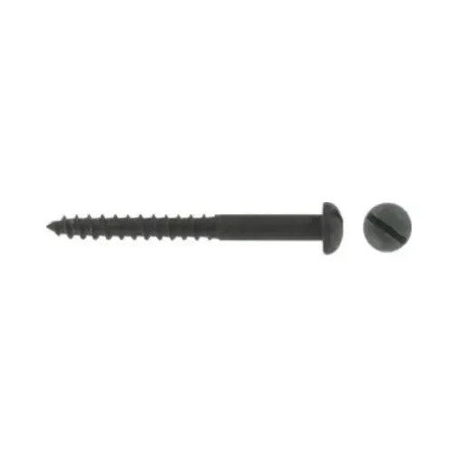 Slot Round Black Woodscrew 8 x 1" 1 Slot Round Black Woodscrew 8 x 1"