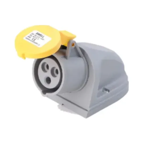 110V - 16A Yellow 3 Pin IP44 Wall Socket 1 110V - 16A Yellow 3 Pin IP44 Wall Socket