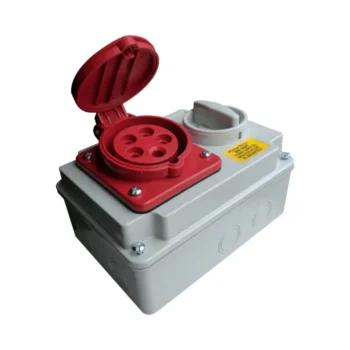 Deligo4ILS415-32 Industrial 4 Pin Socket with Interlocking Switch - 415V 32A IP44
