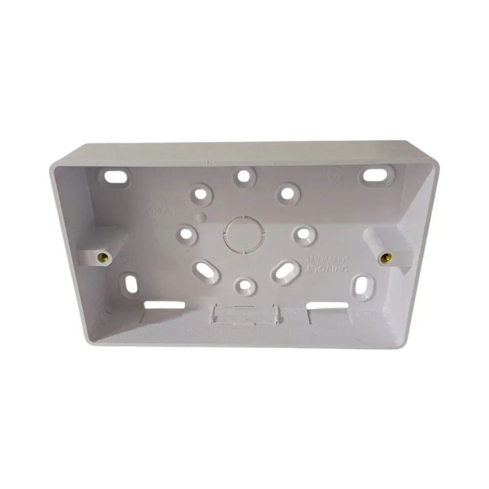 Dietzel Univolt SFR2/32 32mm Double Gang Soft Plastic Surface Box 2 Dietzel Univolt SFR2/32 32mm Double Gang Soft Plastic Surface Box 2