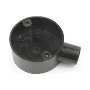 Univolt Cb251bk 25mm Black 1-way Conduit Box