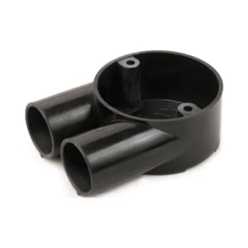 univolt cb252ubk 25mm black 2-way conduit box