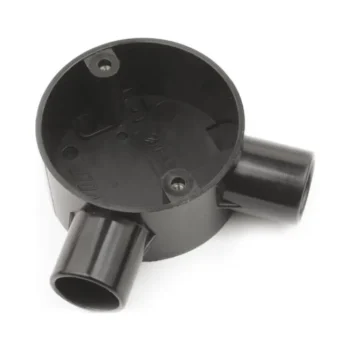 Univolt Cb25abk 25mm Black 2-way Conduit Box