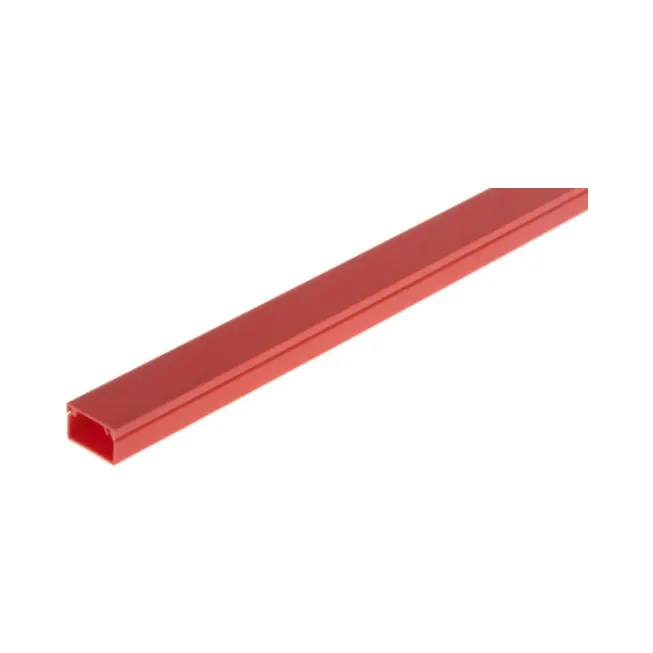 Univolt MIK2 SOLO RED | Mini Trunking | 16 x 25mm | Red PVC | 3m 1 Univolt MIK2 SOLO RED Mini Trunking 16x25mm Red PVC 3m