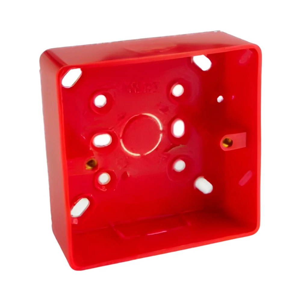 Univolt SFR 1/32 RED | Single | 32mm Surface Box | Round Corner | Red PVC 1 Univolt SFR 1/32 RED Single 32mm Surface Box Round Corner