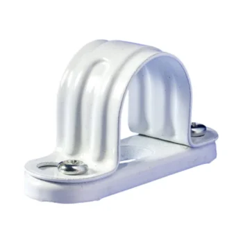 Univolt UNISB25WMSADDLE | Metal-Coated Space Bar Saddle | 25mm | White | Pack of 100