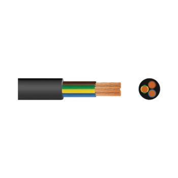 3 Core 2.5mm Heavy Duty H07RN-F Rubber Industrial Cable - Cut Length per 1 Meter