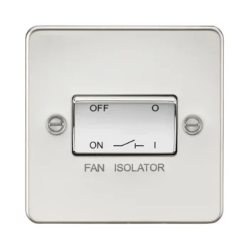 Knightsbridge FP1100PC Knightsbridge Flat Plate 10AX 3 Pole Fan Isolator Switch - Polished Chrome