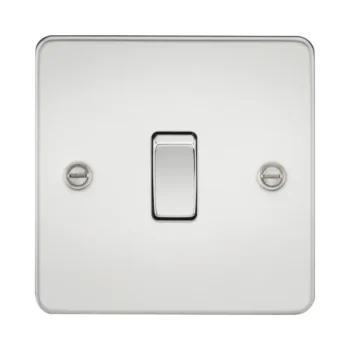 Knightsbridge FP2000PC Knightsbridge Flat Plate 10AX 1G 2 Way Switch - Polished Chrome