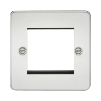 Knightsbridge FP2GPC Knightsbridge Flat Plate 2G Modular Faceplate - Polished Chrome