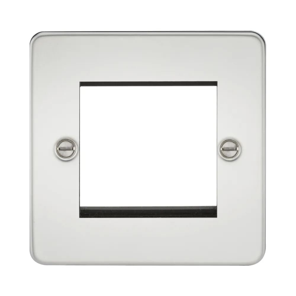 Knightsbridge Flat Plate 2G Modular Faceplate - Polished Chrome 1 Knightsbridge FP2GPC Knightsbridge Flat Plate 2G Modular Faceplate - Polished Chrome