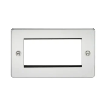 Knightsbridge FP4GPC Knightsbridge Flat Plate 4G Modular Faceplate - Polished Chrome