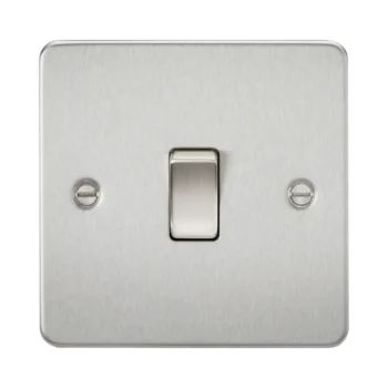 Knightsbridge FP8341BC Knightsbridge Flat Plate 20A 1G DP Switch - Brushed Chrome