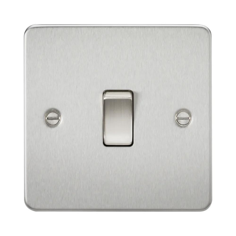 Knightsbridge Flat Plate 20A 1G DP Switch - Brushed Chrome 1 Knightsbridge FP8341BC Knightsbridge Flat Plate 20A 1G DP Switch - Brushed Chrome