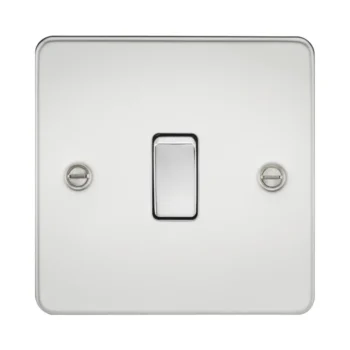 Knightsbridge FP8341PC Knightsbridge Flat Plate 20A 1G DP Switch - Polished Chrome