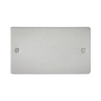 Knightsbridge FP8360BC Knightsbridge Flat Plate 2G Blanking Plate - Brushed Chrome