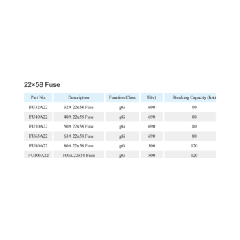 Live Electrical FU100A22 Live Electrical 100A 22x58 Fuse 2
