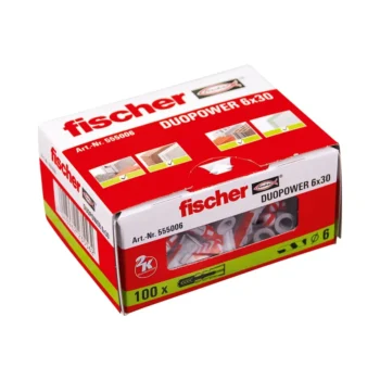 Fischer 555006 Fischer DuoPower Universal Plug 555006 - 6x30mm - Pack of 100 2