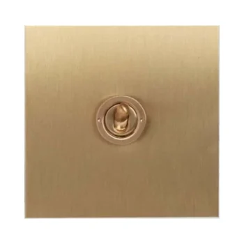 Forbes & Lomax 1GIN/QBB Forbes & Lomax 1GIN/QBB 1 Gang Intermediate Dolly Switch - Brushed Brass Plate