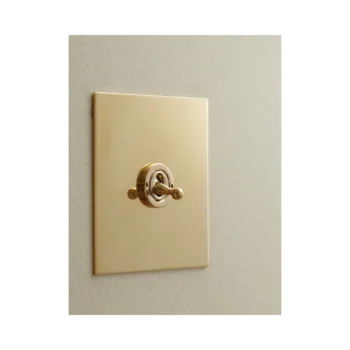 Forbes & Lomax 1GTW/U Forbes & Lomax 1GTW/U 1 Gang 2 Way Dolly Switch - Unlacquered Brass Plate