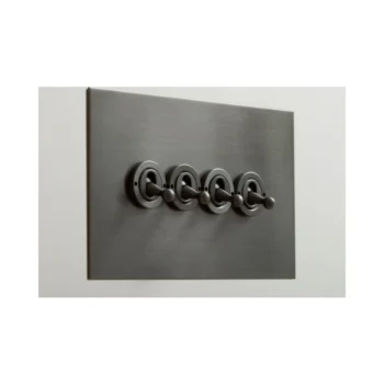 Forbes & Lomax 4GTW/BMA Forbes & Lomax 4GTW/BMA 4 Gang 2 Way Dolly Switch - Antique Bronze Plate