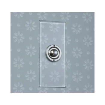 Forbes & Lomax ABELL/N Forbes & Lomax ABELL/N 1 Gang Architrave Momentary Button - Invisible Plate with Nickel Silver 1