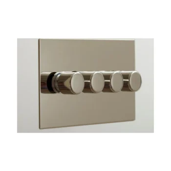 Forbes & Lomax X4GTE250/NIC Forbes & Lomax X4GTE250/NIC 4 Gang Rotary Dimmer - Nickel Silver Plate