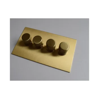 Forbes & Lomax X4GTE250/QBB Forbes & Lomax X4GTE250/QBB 4 Gang Rotary Dimmer - Brushed Brass 1