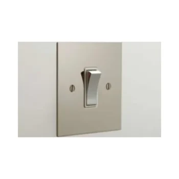 Forbes & Lomax R2WOFF/RET/NIC Forbes & Lomax R2WOFF/RET/NIC 1 Gang Centre-Off Retractive Switch - Nickel Silver Plate