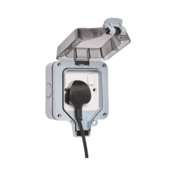 Forum ZN-38865 IP66 13A Single Outdoor Switched Socket - Grey