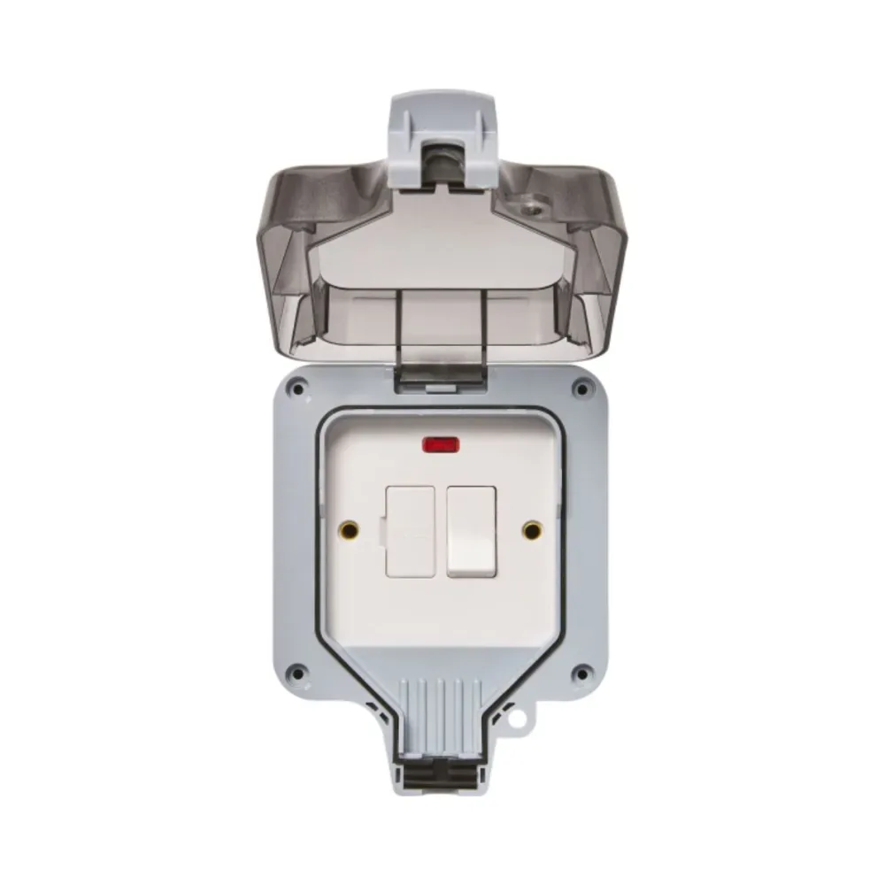 Forum ZN-38870 13A IP66 Outdoor Fused Spur with Neon - Grey 2 Forum ZN-38870 13A IP66 Outdoor Fused Spur with Neon - Grey 2