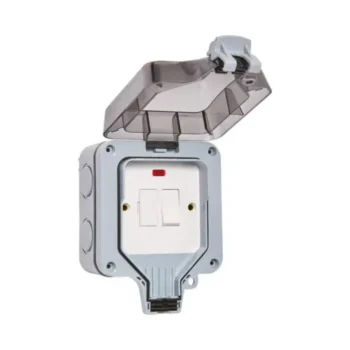 Forum ZN-38870 13A IP66 Outdoor Fused Spur with Neon - Grey