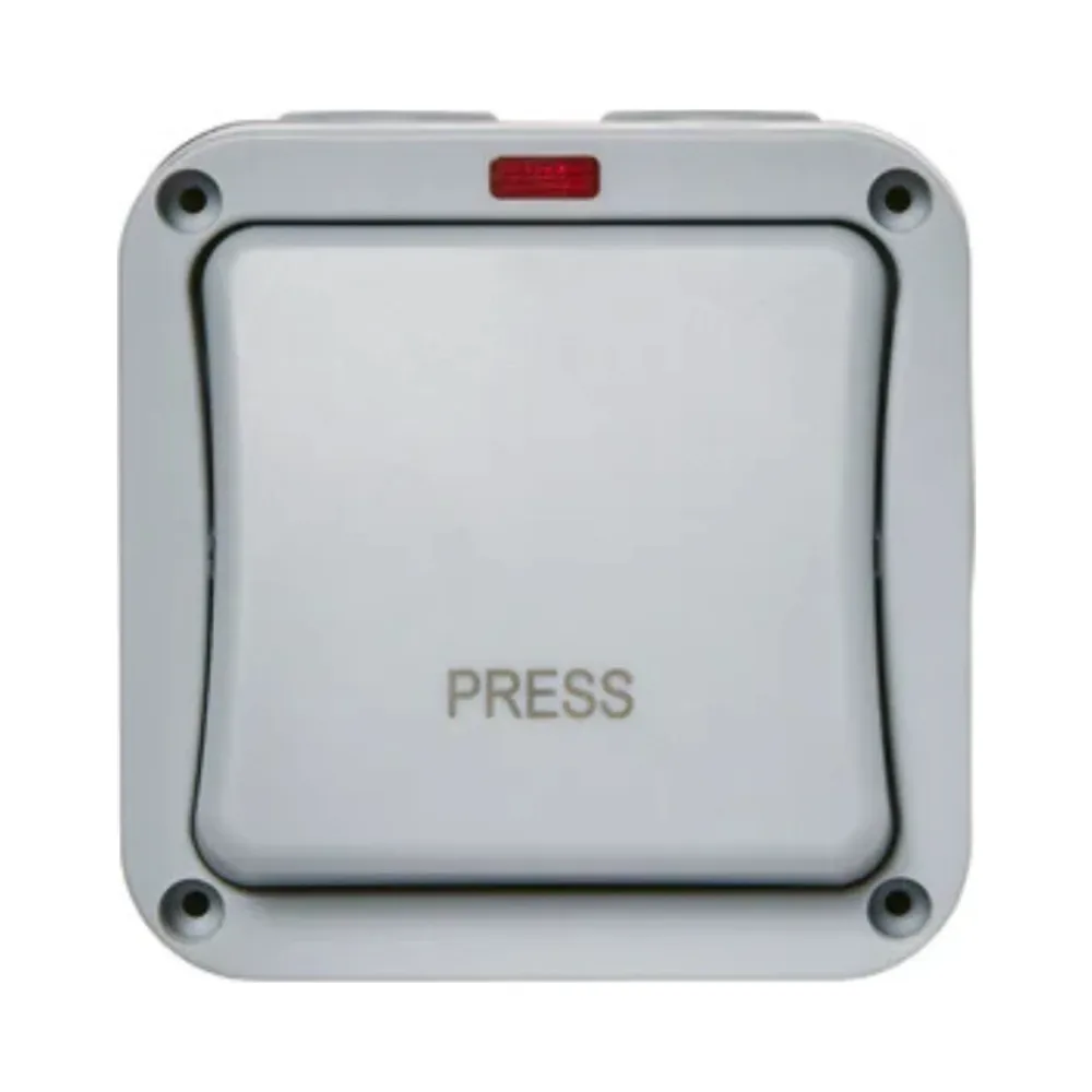 Forum ZN-38871 Outdoor IP66 Bell Push Switch with Neon - Grey 1 Forum ZN-38871 Outdoor IP66 Bell Push Switch with Neon - Grey