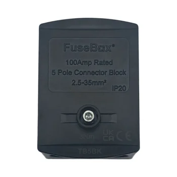 Fusebox TB5BK IP20 Black 100A Terminal Block