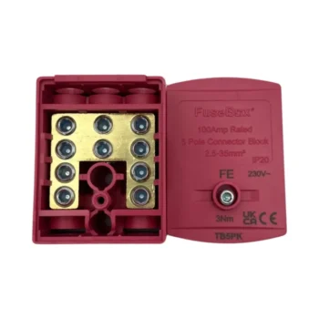 Fusebox TB5PK IP20 Pink 100A Terminal Block 2