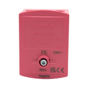 Fusebox TB5PK IP20 Pink 100A Terminal Block