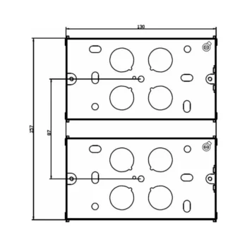 Knightsbridge GSK194MM Knightsbridge 47mm Galvanised Steel Box for Small Combination Multimedia Plate 2