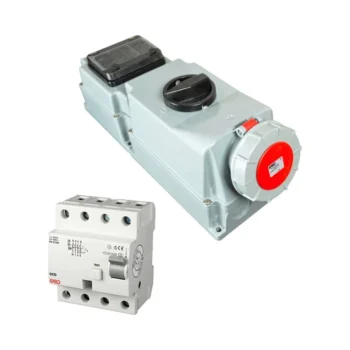 Garo URBBV432-6SCR 32A 5-Pin IP67 Industrial 400V Socket with Built-In 4 Pole RCD
